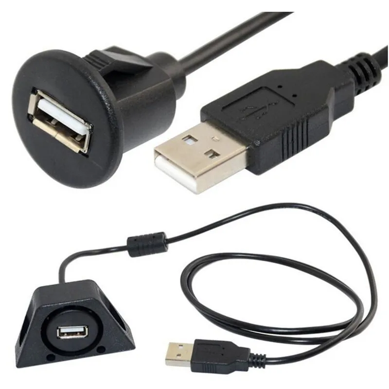 

LBSC 1m Car Auto Dashboard Mount USB Male to Female Extension Cable Installation Kit