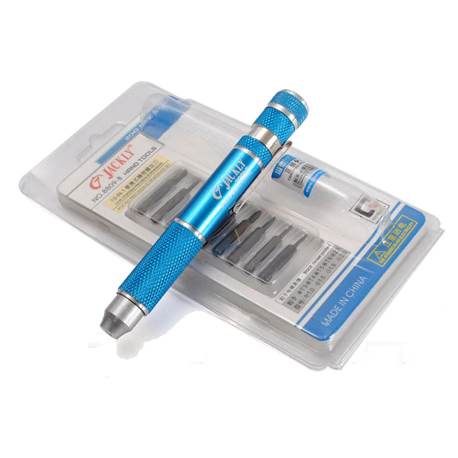 

Electronic 10 in 1 JK-8809B hand screwdriver set repair tool Pen style Screw driver bit Slotted Hex Torx T3 T4 T5 T6 tools kit