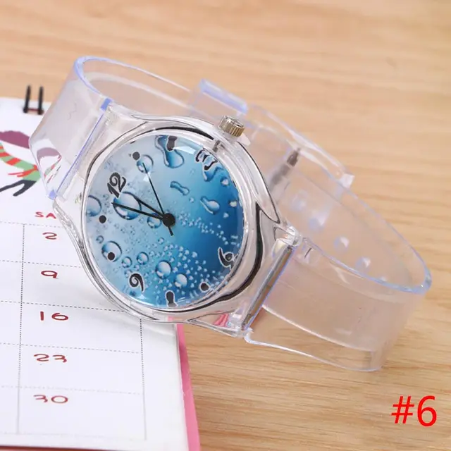 Lovely Kids Boys Girls Quartz Watch Transparent Silicone Gel Band Wristwatch Stu Lovely Kids Boys Girls Quartz Watch Transparent Silicone Gel Band Wristwatch Stu