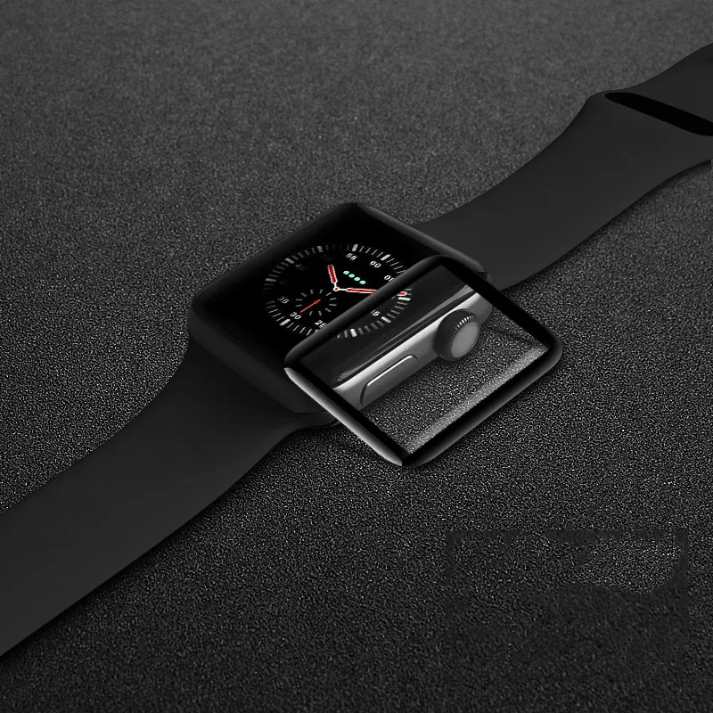 3D полное покрытие закаленное стекло для Apple Watch 38 мм 42 мм серия 1 2 3 Полное покрытие протектор экрана для Apple Watch 1 2 3 стеклянная пленка