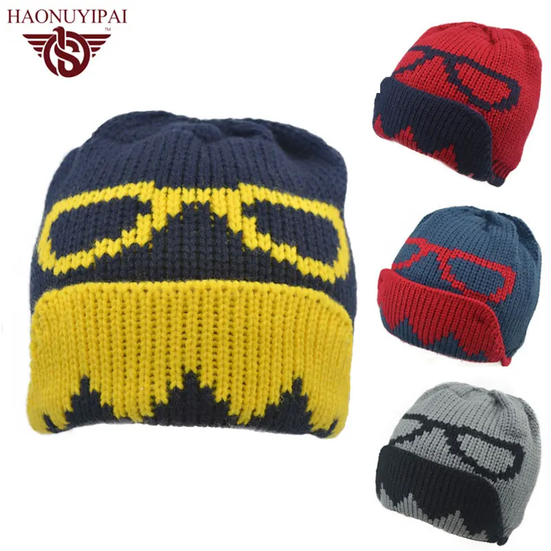

2017 Winter Knitted Hats Caps For Women Men Casual Fashion Outdoor Ski Cap Unisex Acrylic Multicolor Skullies & Beanies