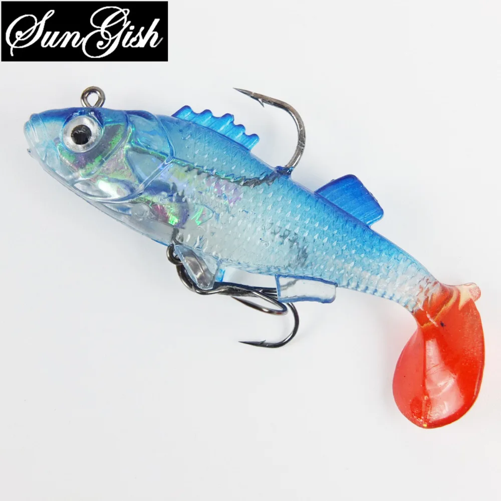 Outdoor Fishing Blue Color eco friendly Chic Design 7.6cm Lure Soft