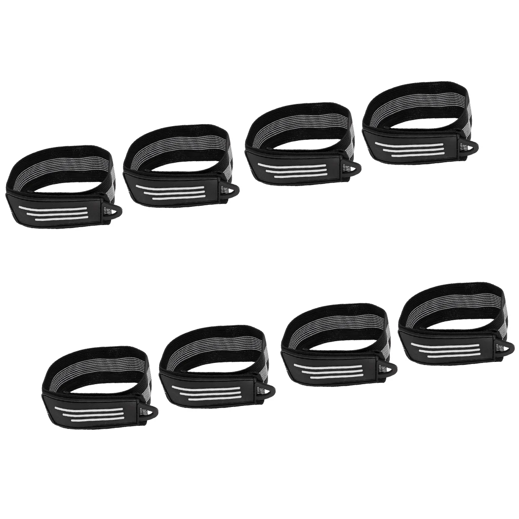 Matériau Latex Vélo Cheville Jambe Bandage Pantalon Pantalons Bandes