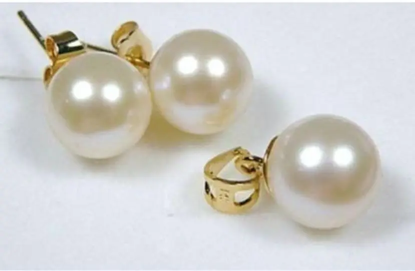 

FREE shippingelegant PERFECT CIRCLE 9-10 MM AAA WHITE AKOYA PEARLS EARRING&PENDANT 14K GOLD