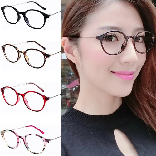 Retro cintage thin metal temple round eyeglasses frame stylish basic ...