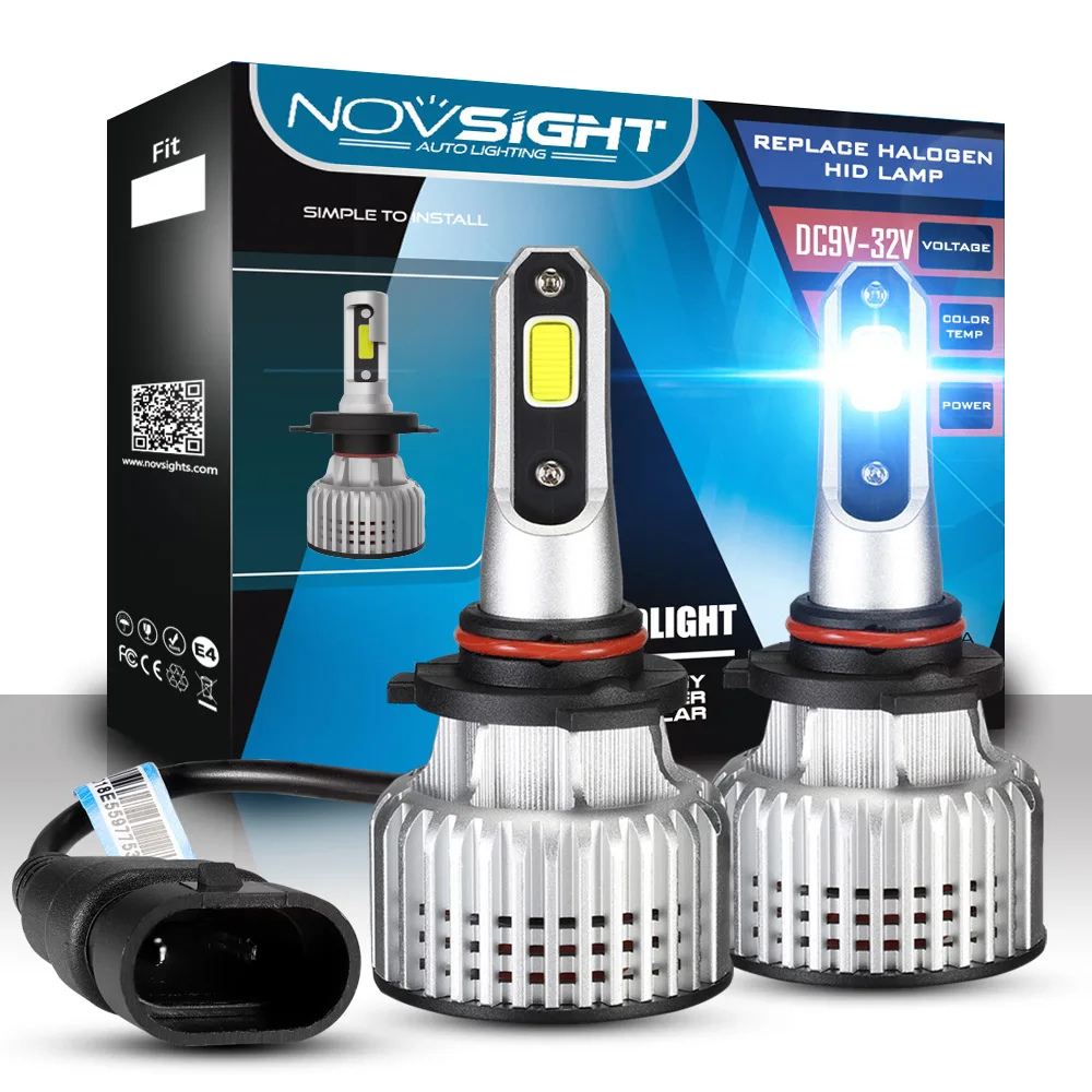 NovSight Super Bright N12 Car Headlights H7 LED Headlight Bulbs H1 H3 H4 led light H11 H13 9005 9006 9007 Auto Bulb 72W 10000LM