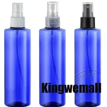 300 шт/партия Емкость 250 мл воды пустой синий спрей бутылки для домашних животных плоское плечо
