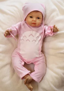 wholesale Cute BeBe Reborn Doll PP Cotton Body 55cm Silicone Reborn Baby Dolls Lifelike Newborn Baby Gift Juguetes Babies Toys 22inch 55cm silicone full body reborn dolls lifelike baby boys newborn fashion doll christmas gift new year gift
