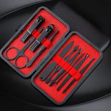 7 шт./компл. наборы ножей для ногтей черный Маникюрный Инструмент инструменты для макияжа ногтей инструмент для ногтей