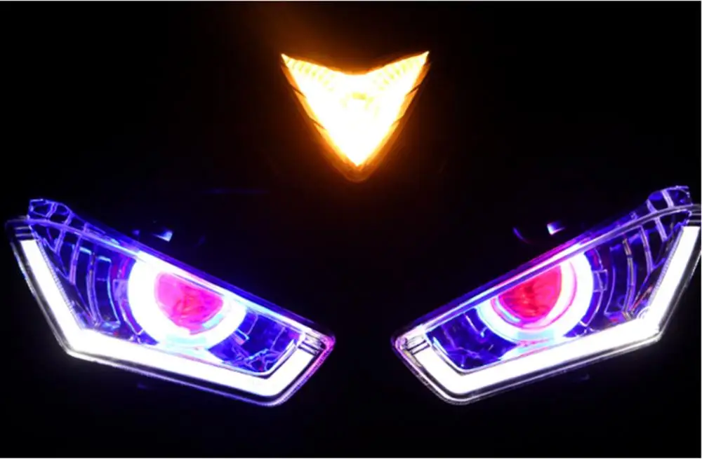 

R3 R25 13-15 14 Front Headlight Headlamp Assembly Head Lamp Light Demon Eye For Yamaha YZF-R3 YZF-R25 YZF R3 R25 2013 2014 2015