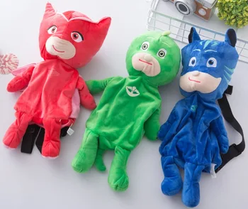 

pj plush Cartoon backpack 2018 Character pj Catboy Owlette Gekko masks Figures Anime Toys Gift Toys For Children