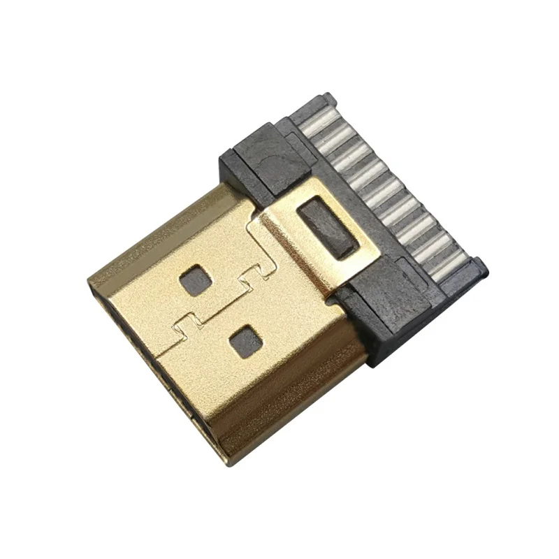10 шт. HDMI 19Pin Штекерная позолоченная проволока для припоя DIY соединители