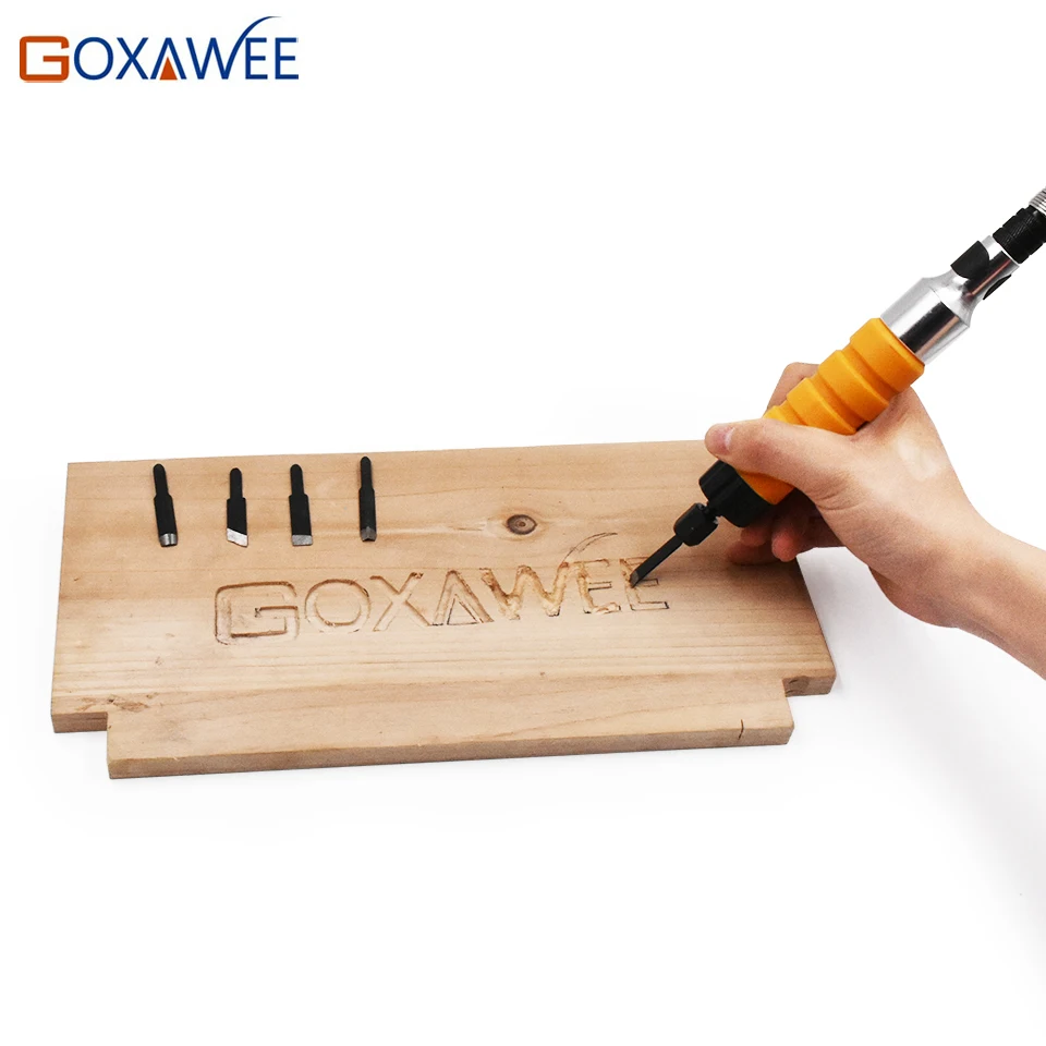GOXAWEE электродрель для резьбы по дереву набор инструментов с тонкими наконечниками гибкий вал ключ, дюймовый стандарт Зажимы Крепления для деревообрабатывающих инструментов