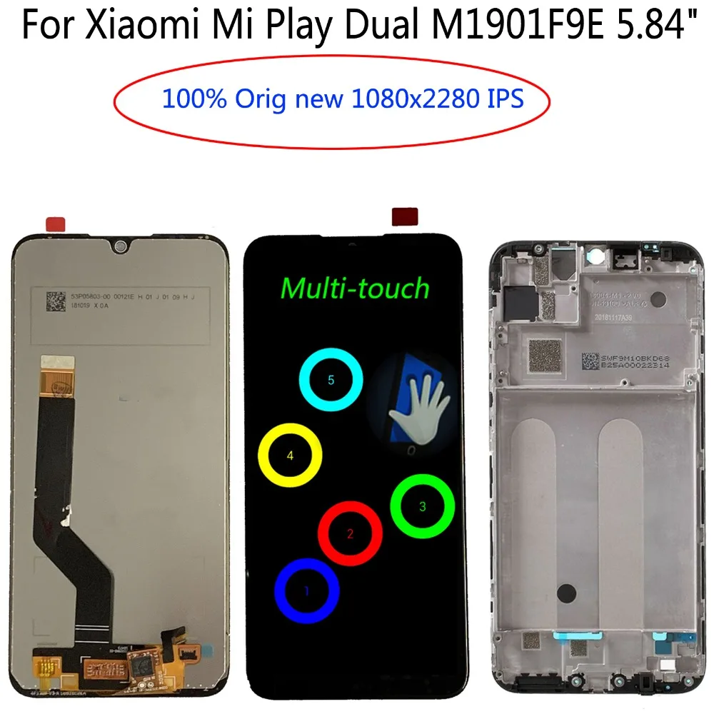 Shyueda 100% Оригинальная Новинка 1080x2280 для Xiaomi Mi Play Dual M1901F9E 5 84 &quotЖК-дисплей сенсорный
