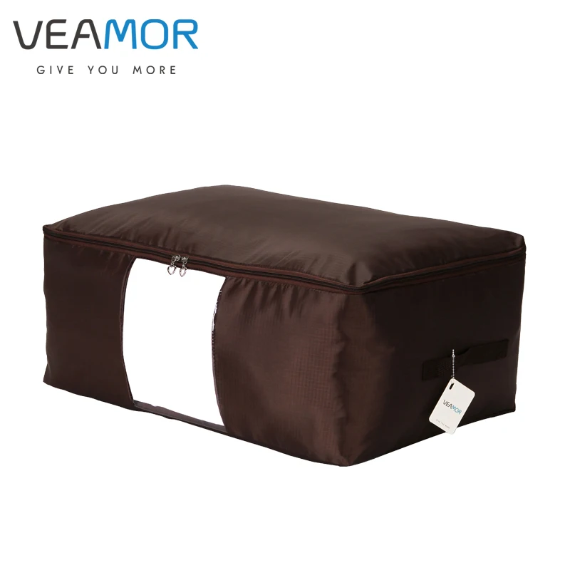 VEAMOR أكسفورد النسيج تحت السرير حقيبة التخزين حجرة منظم التوقف الفضاء حقيبة للملابس فرشات الفراش وسادة لحاف الغبار