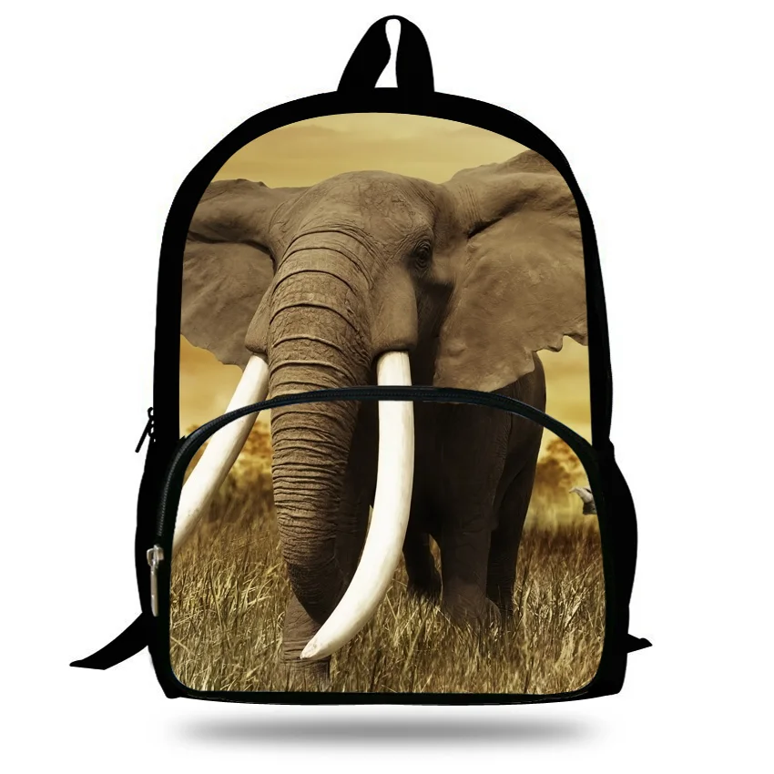 16 Inch Hot Kids Animal Backpack Elephant Print Bag For Kids Elephant