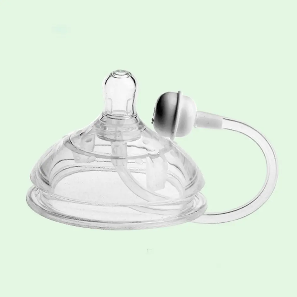 

NEW 1pc Silicone Nipple Wide Caliber Breast Nipple With Pipe Baby Feeding Bottle Pacifier Teat Breast Round Nipple Baby Supplies