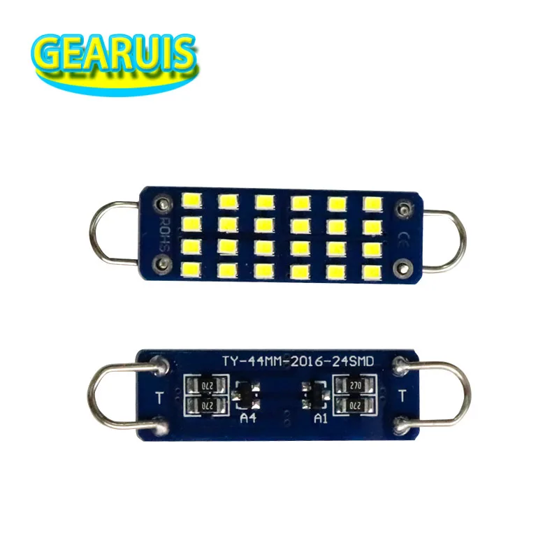 2X AC DC 12V 561 562 гирлянсветильник свет 44 мм 24 SMD 1206 жесткая петля купольсветильник для