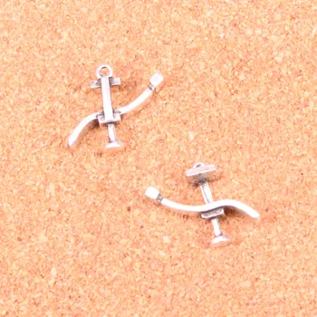 

43 pcs Charms dentists bed treatment center, Vintage Tibetan Silver,jewelry DIY bracelet necklace 20*24mm