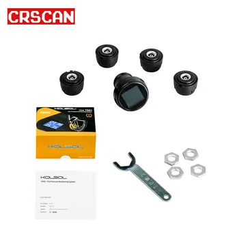 

KOLSOL TS61 Tire Pressure Monitoring System TPMS Wireless Real-time Cigarette Lighter Plug TPMS and Temperature Gauge