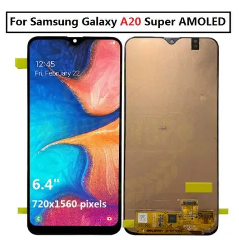 Для samsung Galaxy A20 A205 A205F задняя крышка для батареи стеклянная крышка для samsung A20 запасной чехол для задней двери