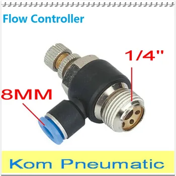 

Wholesale SL Pneumatic Speed Flow Controller Throttle Valve Quick Push In Air Fitting Connector 8MM Tube 1/4" 1/4 Inch SL8-02