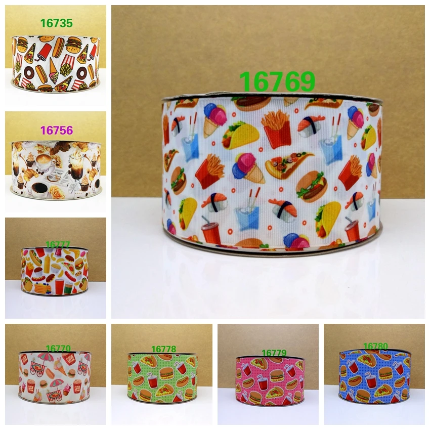 Free shipping 50 yard cartoon printed grosgrain ribbon 16769 | Дом и сад