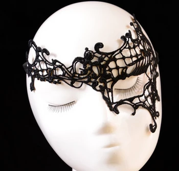 

100pcs Black Vintage Sexy Women Elegant Prom Party Dress Lace Eye Face Mask Masquerade