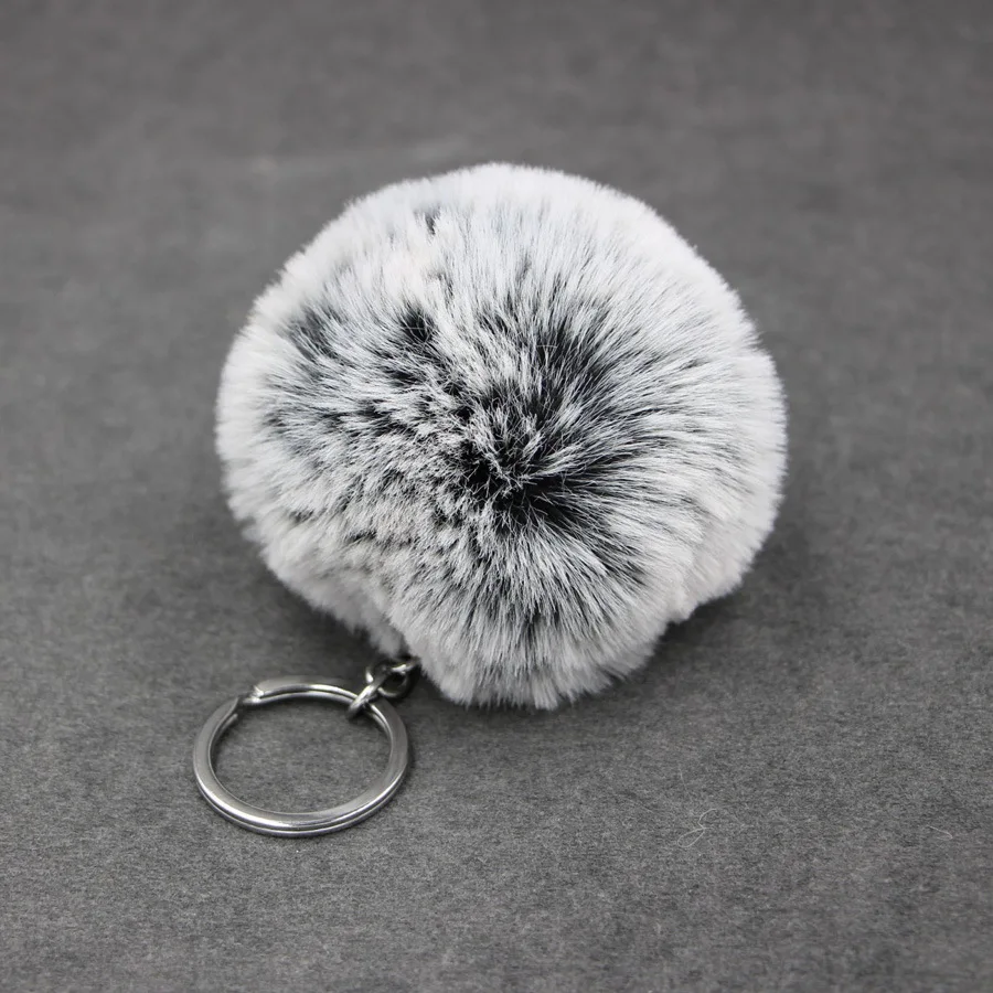 

Chaveiro Fluffy For Keychain Fake Rabbit Fur Ball Pom Pom Cute Charms Pompom Gifts for Women Car Bag Accessories