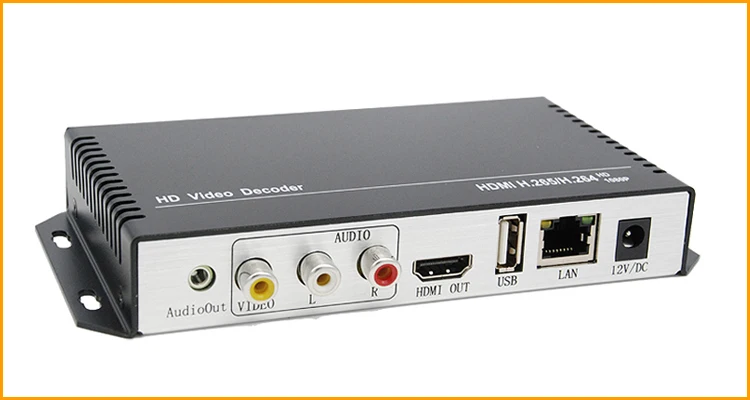 H.265 H.264 Ultra HD 4K Video Audio Decoder IP Streaming Decoder IP To HDMI + CVBS AV Support 4K Output For Decoding Encoder