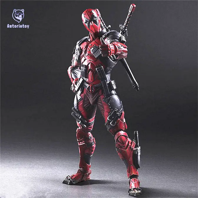 

Deadpool Figure Wolverine X Men X-MEN Play Arts Kai Deadpool Wade Winston Wilson Play Art KAI PVC Action Figure 26cm Doll Toy