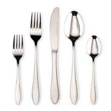 

30PCS 18/10 Stainless Steel Western Dinnerware Sets Simple style Tableware Set Kitchen Accessories Fork Knife Cutlery Dining Set