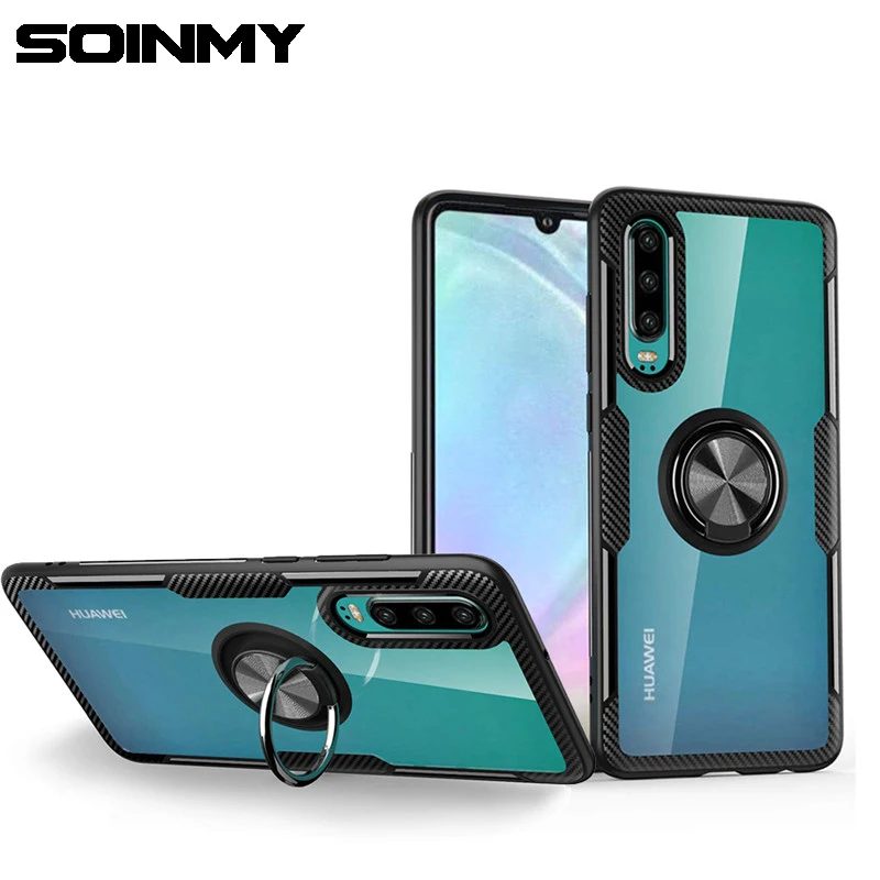 

Crystal Clear Hard Back Hybrid Case for Huawei P30pro P30 Lite P30 PU Bumper Protection Back Cover for P20 P20pro P20 lite funda