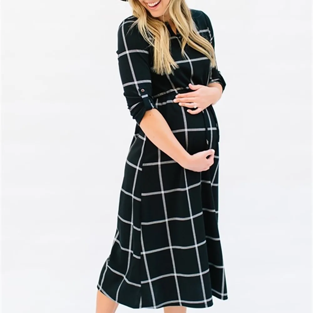 

2018 Dress Women Sexy Pregnant Sexy Photography Props Casual Nursing Boho Chic Tie Long Print Dresses high quality free ship B5