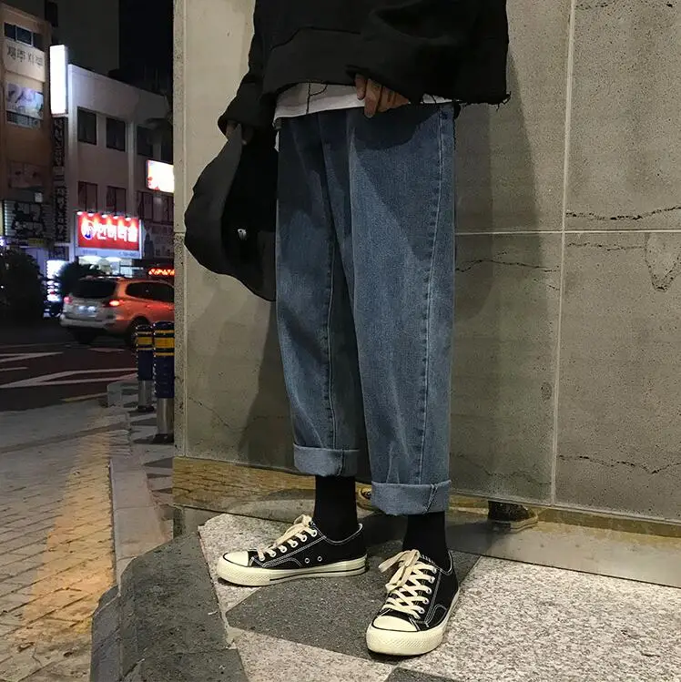 

2019 New Spring Classic Jeans Male Jeans Designer Loose Retro Men's Jeans Straight Fashion Pants