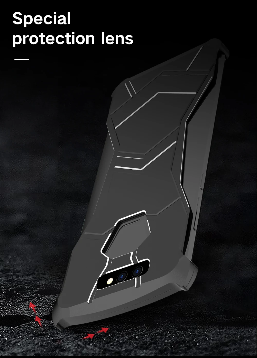 R-Just Роскошный чехол для телефона с пантерой для Xiaomi 9/Черная Акула алюминиевый бампер Магнитный защитный чехол для Xiaomi Black Shark Helo