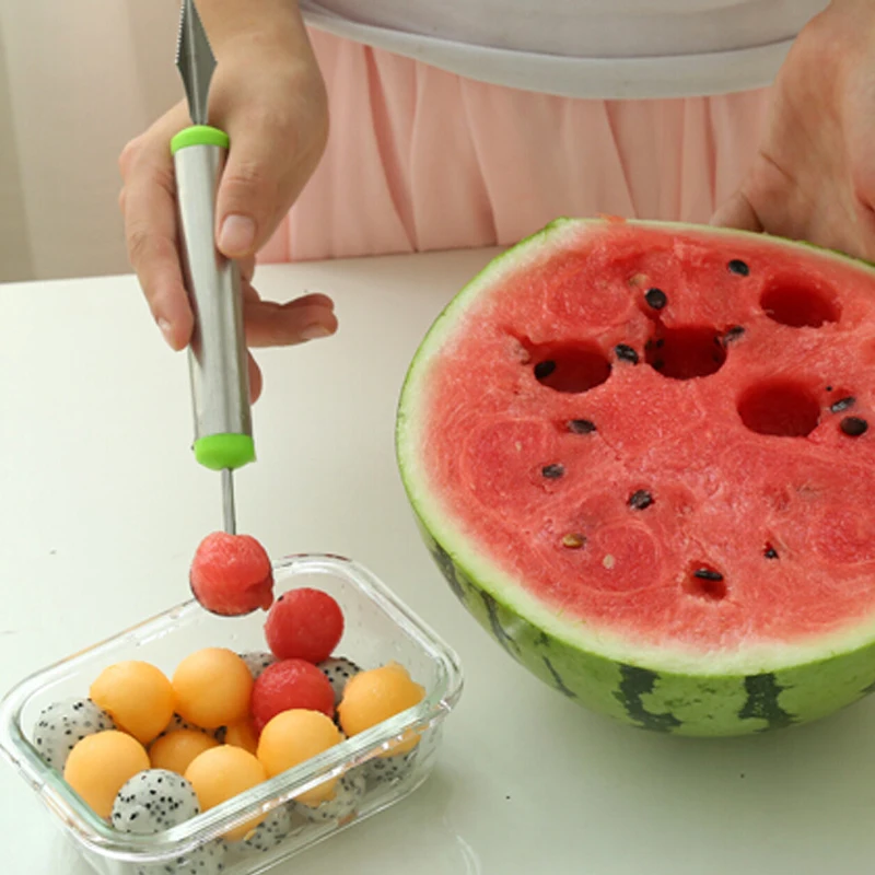 Горячая 1 шт. двухконцевая кухня двойная функция Нержавеющая сталь мороженое