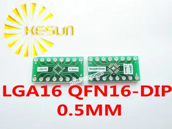 

FREE SHIPPING 20PCS LGA16 QFN16 turn DIP16 0.5MM Pitch IC adapter Socket / Adapter plate PCB