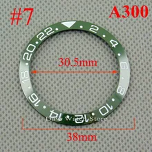 /38/40 мм зеленый керамический подходит GMT автоматический механизм 40/диаметр корпуса: 43 мм Мужские БЕЗЕЛЬ для наручных часов