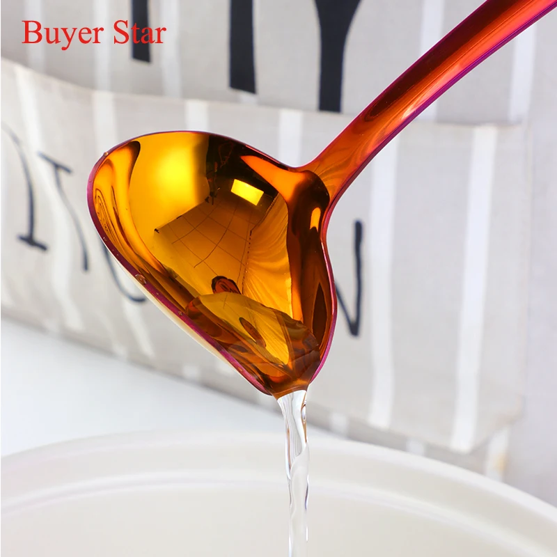 1 Pcs Stainless Steel Soup Ladle With Long Handle Hot Pot Spout Slotted Soup Duck Mouth Shaped Kitchen Cooking Tools Utensils