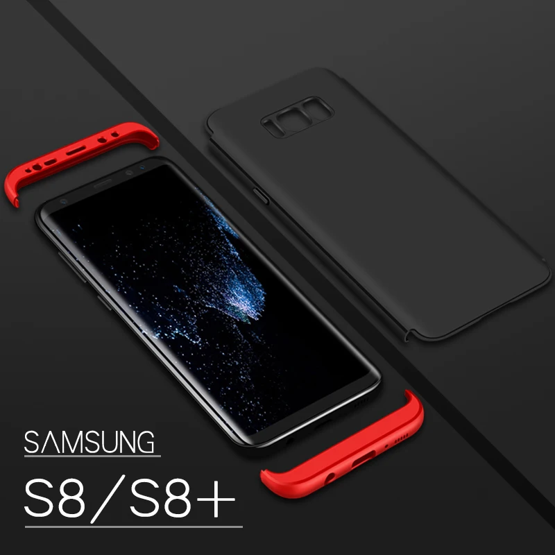 Чехол gkk для samsung Galaxy S8 S9 S6 S7 Edge, чехол, прочная броня, 360, все включено, Матовый Жесткий ПК для Galaxy S8 S9 Plus, чехол