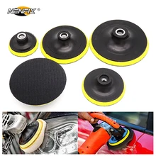 3 4 5 6 Self-adhesive Disc Polish Pad For Auto Paint Care Polishing Backing Pad Plate Car Polisher Bonnet Dia. 80-150mm mayitr m14 backing pad car polisher bonnet holder 3 4 5 6 7 inch angle grinder wheel sander paper disc car polishing polisher