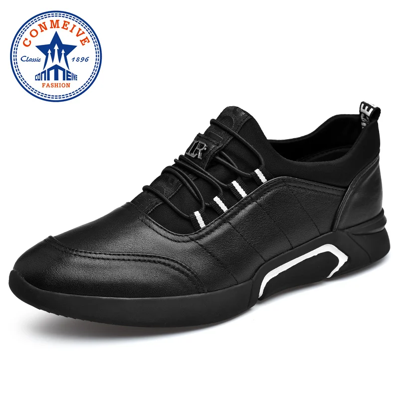 

New Outdoor Walking Light Running Shoes for Men Black Slip-on Men Leather Designer Mens Walking Shoes Jogging Man Sneakers 38-46