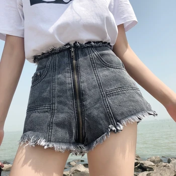 

RUGOD 2019 New Arrival Casual Women Denim Shorts Spring Summer Vintage Female Shorts Stylish Blue Black Pocket Lady Shorts