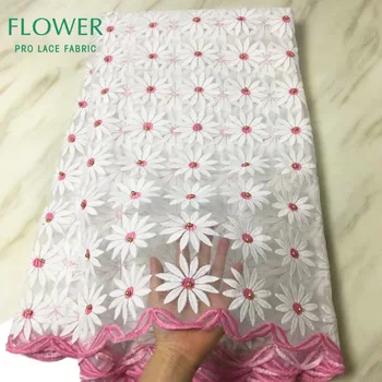 

Beaded Embroidered Guipure Net Lace Fabric African 2020 High Quality Milk Silk Lace Mesh Fabric For Indian Women Laces Material