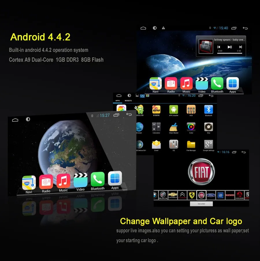 Excellent Capacitive Android 4.4 Car DVD Player GPS For Toyota Corolla EX Camry Hilux Prado Vios RAV4  Free MAP IPOD RADIO 3G WIFI BT 11