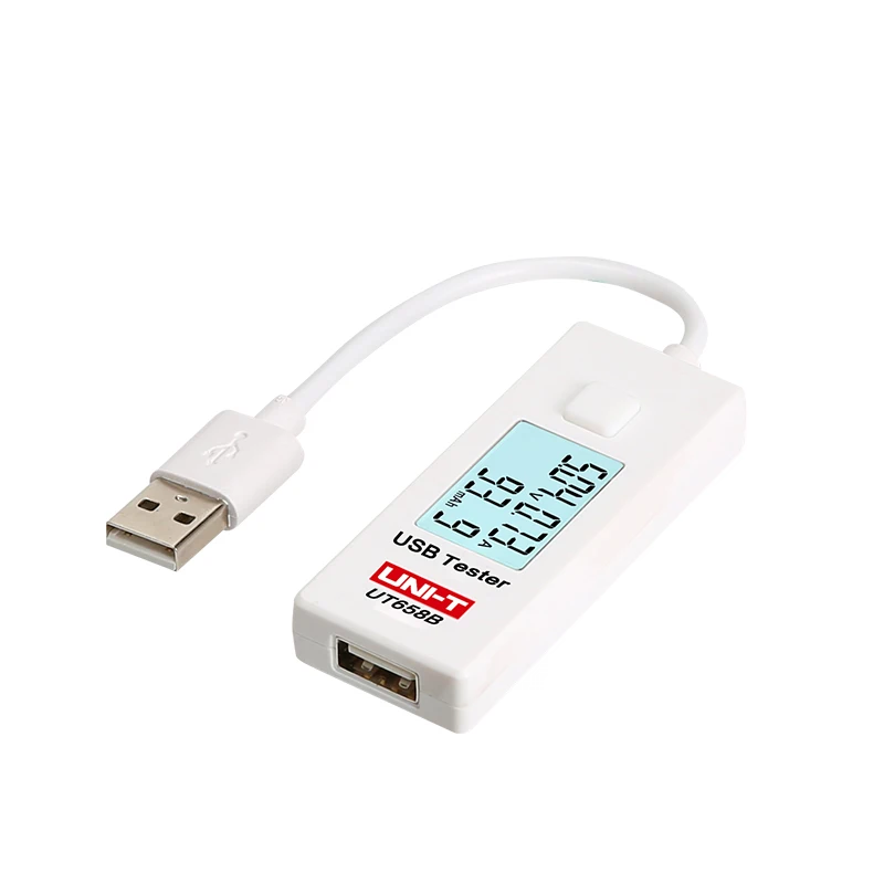 

UNI T UT658B Digital USB Tester Voltmeter Ammeter Voltage Current Monitor Capacity Tester 3.0V-9.0V/0.0A-3.5A LCD Backlight