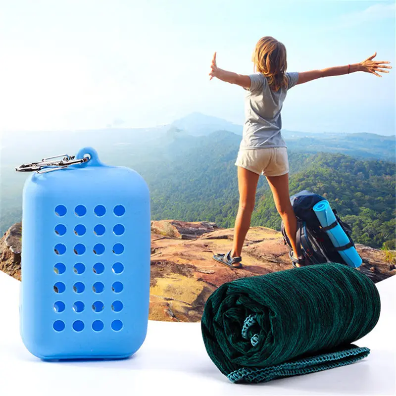 

30*100cm Summer Sport Towel 2018 New Outdoor Cooling Towels Portable Quick Drying Fitness Swimming Gym Travel Microfiber Towels