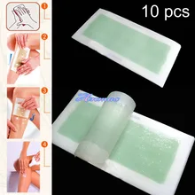 10 шт(Двусторонняя) полоски для удаления волос с алоэ и холодным воском для ног и волос на лице