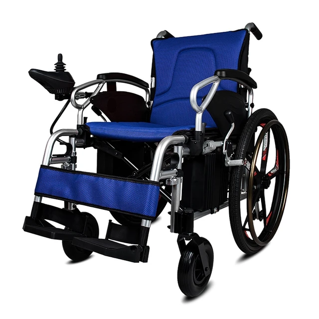 Economic Price Aluminum Hospital Medline Intelligent Automatic Folding Electric Power Wheelchair For Disabled People 2